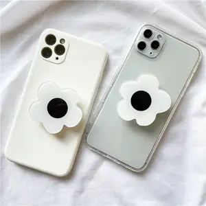 Custom Design Mirror Mobile Phone Holder Silicone Acrylic Phone Grip Mirror Phone Socket Accessories