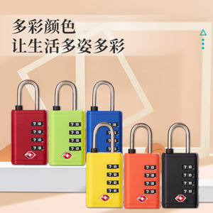 4 Digit Combination <b>Lock</b> Resettable <b>TSA</b> Approved Travel <b>Lock</b> For Luggage ABS Material Electroplated Finish 4mm Shackle - Product Image 4