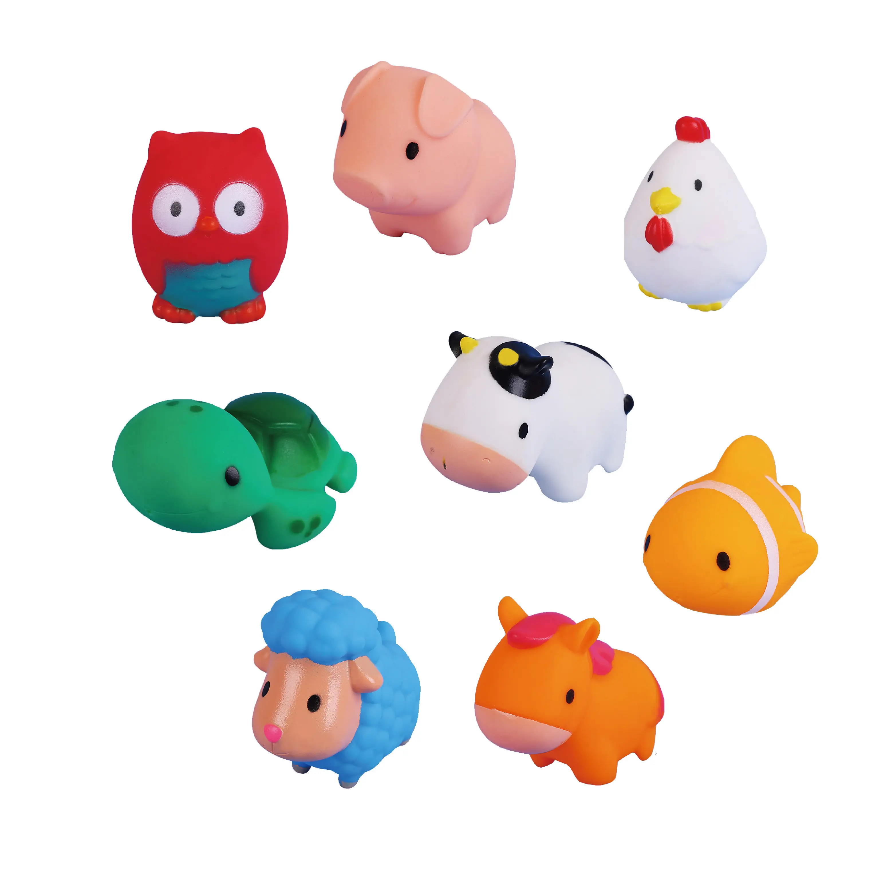 Squirt-juguetes flotantes de goma para niños, juguetes de baño de animales para Baby Shower