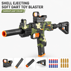 Ensemble de jeu compact F906C Camouflage Vert Coque EVA Style <span class=keywords><strong>UZI</strong></span> pour le tir sur cible, jouet amusant pour les vendeurs en ligne UE/US - Product Image 1