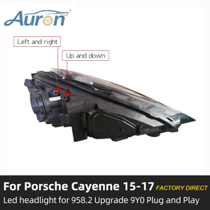 Faro Delantero AURON con Tecnología Quad-Beam CSP LED, 12V 6000K 36W 6000 Lúmenes, Alta Potencia, Nuevo para 2015-2017 958.2, Retrofit Universal - Product Image 3