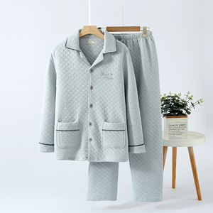 <span class=keywords><strong>Pigiama</strong></span> invernale autunno <span class=keywords><strong>pigiama</strong></span> da <span class=keywords><strong>uomo</strong></span> in cotone a maniche lunghe in cotone con <span class=keywords><strong>pigiama</strong></span> - Product Image 4