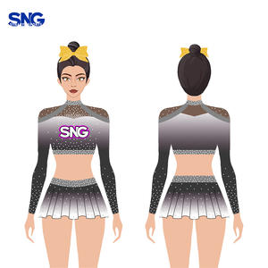 गैंडे चीयरलीडर वर्दी सेट बच्चों की लड़कियों की युवा छात्राओं ने स्कर्ट शीर्ष नृत्य पोशाक प्रतियोगिता का प्रदर्शन किया - Product Image 3