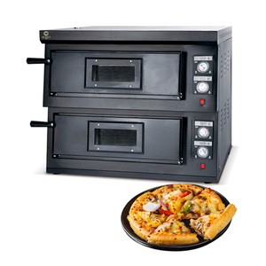 Four à pizza rotatif en bois commercial, plaques en acier inoxydable, double combustible, système de rôtissage automatique pour barbecue, restaurant, traiteur - Product Image 1