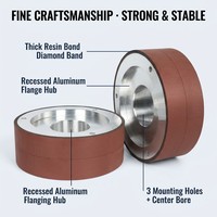 Meule diamantée plate en résine 1A1 de haute qualité personnalisable pour l'affûtage et l'ébavurage des outils pour les applications en aluminium