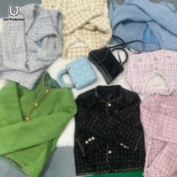 Balles de vêtements usagés en tweed, Balles de manteaux en tweed d'occasion pour femmes