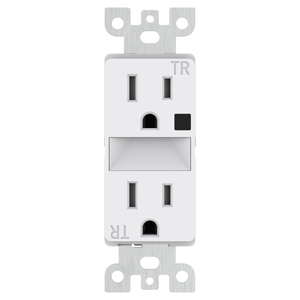 Prise électrique Barep 15A TR avec lumière nocturne et 3 LED de guidage, capteur photocellule, homologuée ETL, norme UL 773A, pour la <span class=keywords><strong>maison</strong></span> - Product Image 1