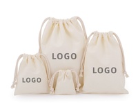 Bolsa de Lona Natural Personalizada con Cordón y Asa de Cinta, Bolsa Protectora Suave para Regalos de Boda, Impresión Serigráfica