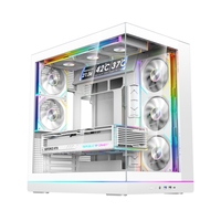 Boîtier de jeu original d'usine ATX Full Tower avec verre trempé, ventilateur ARGB, support de refroidissement par eau, radiateur 360 mm, boîtier PC DIY pour joueur
