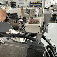 Máquina de Coser Automática Industrial TS-842 para Dobladillo Inferior de Camisetas, de Alta Eficiencia, para Producción de Prendas en Fábricas de Ropa, TOPSEW
