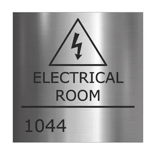 Tedarikçi paslanmaz çelik kapı asansör işaretleri elektrik odası tabela