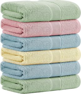Serviette de bain en coton biologique de luxe 100% coton, séchage rapide, technique de tissage, broderie, couleur personnalisée, pour adultes, usage domestique et hôtelier - Product Image 1
