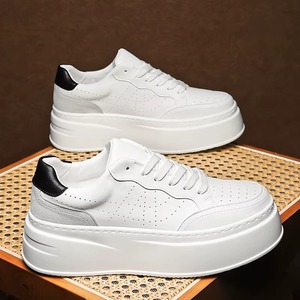 Zapatos Deportivos para Hombre, Primavera, Transpirables, con Malla Blanca, Cordones, Suela Gruesa, Modernos y Versátiles - Product Image 1