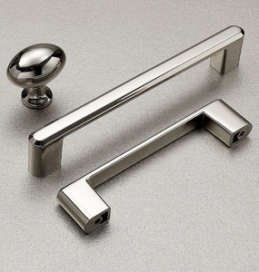 Zinc Alloy Cabinet Wardrobe <b>Drawer</b> Door Handles Titanium <b>Silver</b> Finish Modern Design Easy Installation for Kitchen Bathroom - Product Image 6