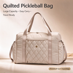 Grand sac de sport matelassé pour la gym, sac de week-end pour activités de plein air, sac à main personnalisé avec logo OEM pour femme, sac de pickleball - Product Image 1