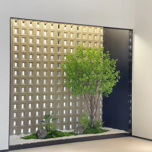 Panneau mural en briques creuses en PU Faux panneaux muraux évidés en PU résistants à la moisissure pour villa jardin <span class=keywords><strong>prix</strong></span> de gros compétitif Offre Spéciale - Product Image 1