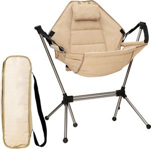 Outdoor Aluminum Folding Lightweight Rocking for Babies and Adults Modern Design Foldable Portable Camping Beach Chair - Product Image 2