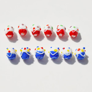 Handmade Glass Ice Cream Cake Beads Round Lampwork Crystal Loose Beads For Jewelry Making DIY Necklace Earrings <b>Bracelet</b> - Product Image 2