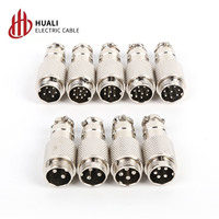 GX16 type docking plug aviation plug cable connector 2 3 4 5 6 7 8 9 Pin Male + Female