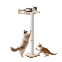 Perchoir pour chat sur fenêtre L'Assume personnalisé, griffoir haut de 44 pouces, arbre à chat réglable en sisal, capacité de 33 lb, hamac à ventouses pour usage intérieur