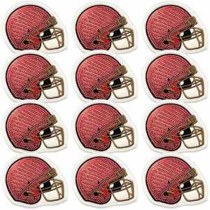 Iron on <b>Sequin</b> Embroidered <b>Red</b> Softball Helmet Patch for Hat Hoodies Decoration - Product Image 2