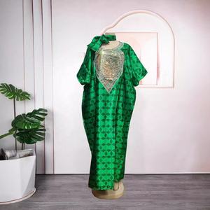 <span class=keywords><strong>Nueva</strong></span> colección elegante banquete Boubou vestido conjunto con bufanda brillante bonito diseño Turquía <span class=keywords><strong>vestidos</strong></span> florales Bata para mujer K0744 - Product Image 3