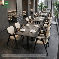 Meubles de restaurant commerciaux, table et chaises de salle à manger en aluminium robuste, modernes et luxueuses, imperméables, ensemble pour l'extérieur, pour hôtel