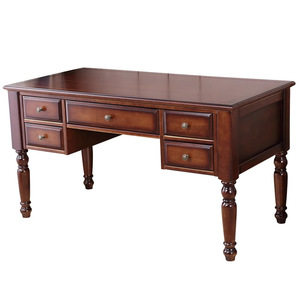 American Style Solid Wood <b>Desk</b> With Drawers For Study Home Office <b>Computer</b> Use - Product Image 4