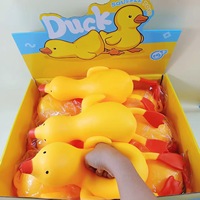 En gros, Jouet Squishy géant en forme de canard couché, en TPR souple, rempli de farine, plat, anti-stress, pour la décompression au bureau des adultes, TikTok