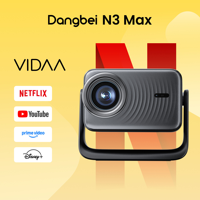 Projecteur LED LCD intelligent Dangbei N3 Max, compatible 4K, HDR10, HLG, contraste 1500:1, 1+8 Go, faible latence pour jeux, idéal pour le home cinéma