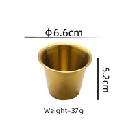Petits bols individuels en acier inoxydable pour sauces, condiments et vinaigrettes, au design allongé et faciles à servir