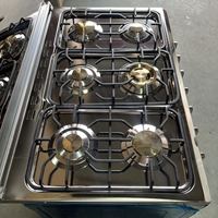Four combiné à brûleur à gaz en acier inoxydable, cuisinière à gaz 5 à 6 brûleurs, four à gaz, cuisinière autonome pour la maison, four et grill