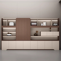 Escritorio y Silla Modulares de Madera Modernos con Estantería para Oficina en Casa o Uso Comercial