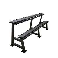 Support de Rangement Commercial Premium pour Haltères Hexagonaux Double Couche en Métal, Capacité 400kg, Tube de 2,5mm, Équipement de Rangement pour Entraînement de Force en Salle de Sport