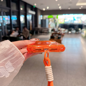 Funda de teléfono móvil 3 en 1 con cojín de aire Beautyline brillante para <span class=keywords><strong>iPhone</strong></span> 17 16 15 14 13 12 11 Pro Max, funda de parachoques con cordón para mujer 360 - Product Image 6