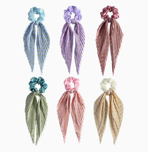Coleteros de Pelo Florales Plisados Hechos a Mano, Cintas Elásticas para Cola de Caballo para Mujeres y Niñas, Uso Diario y Fiestas - Product Image 1