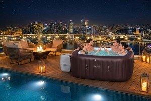 Jacuzzi Inflable Portátil <span class=keywords><strong>Bestway</strong></span> 60033 <span class=keywords><strong>Lay</strong></span>-<span class=keywords><strong>Z</strong></span>-Spa <span class=keywords><strong>Paris</strong></span> de PVC con Luz LED, Ecológico y Plegable - Product Image 5