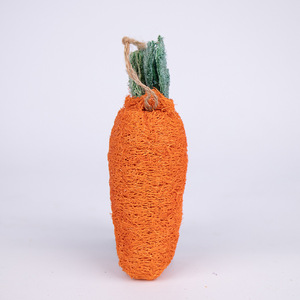 Jouets pour animaux de compagnie en loofah et carotte pour lapins, cochons d'Inde, chats, chiens, nettoyage des dents, résistants aux morsures, jouets à mâcher durables - Product Image 3