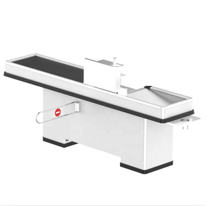 Mostrador de recepción de superficie sólida, mesa de acrílico resistente, enrollado en frío, tienda moderna, color blanco - Product Image 1