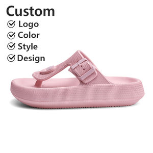 Chanclas de mujer cómodas de tendencia de verano nueva de fábrica personalizada zapatillas transpirables de <span class=keywords><strong>EVA</strong></span> para parejas - Product Image 1