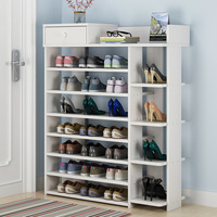 Meuble de salon, armoire à chaussures avec porte coulissante, étagère à chaussures pas chère, armoire de rangement pour chaussures pour la maison