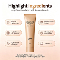 Fond de teint liquide adaptatif au teint, changeant de couleur, fini naturel, estompe les imperfections et les ridules, teinte unifiante