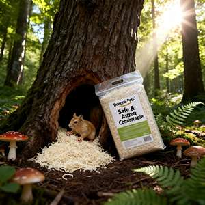 DongnaiPETS - Escamas de Madera de Aspino 100% Naturales y Ecológicas, Libres de Polvo, Altamente Absorbentes, Control de Olores Extra para Animales Pequeños (1 kg) - Product Image 1