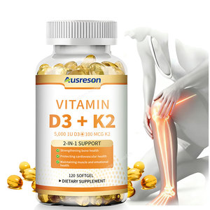Gélules de <span class=keywords><strong>Vitamine</strong></span> D3 <span class=keywords><strong>K2</strong></span> <span class=keywords><strong>MK7</strong></span> 10000 UI avec Magnésium pour la Santé Osseuse, Supplément Végétalien de Calcium 20000 UI, Capsules de <span class=keywords><strong>Vitamine</strong></span> D3 <span class=keywords><strong>K2</strong></span> - Product Image 1
