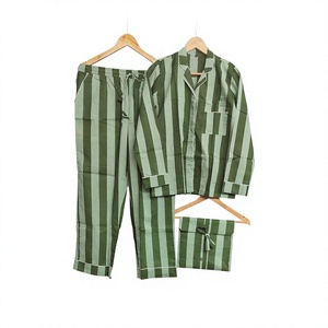 Ensemble de pyjama en coton à imprimé animal pour femme, manches longues, longueur intégrale, tissé doux, col en V, taille mi-haute, fermeture boutonnée, respirant, super confortable - Product Image 3