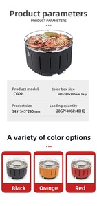 Parrilla Portátil de Carbón de Encendido Rápido con Ventilador USB a Batería, Compacta y sin Humo, para Exteriores - Product Image 6