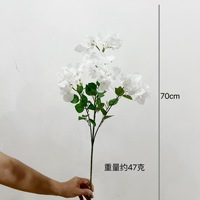 Bunga Plum Buatan 4 Cabang, Bougainvillea, Cocok untuk Dekorasi Mal dan Rumah, Rangkaian Bunga Pernikahan