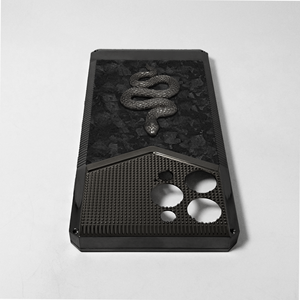 Per iPhone 15 Pro Max <span class=keywords><strong>Cover</strong></span> per telefono di fascia alta <span class=keywords><strong>con</strong></span> accessorio serpente <span class=keywords><strong>con</strong></span> <span class=keywords><strong>Cover</strong></span> in fibra di carbonio forgiata nera custodia per telefono 2-in-1 - Product Image 6