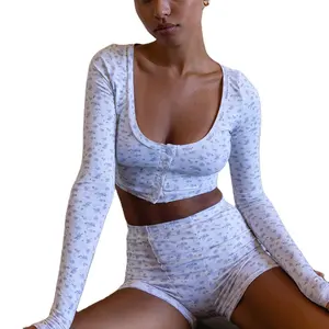 Feeststijlen Blouse Mode Vierkante Hals Lange Mouw Twee Stukken Afrikaanse Kleding Vrouwen Mode Sets