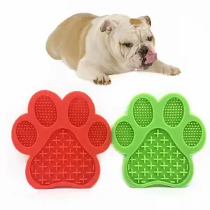 Eco-friendly Silicone Lick Dog Mat Silicone Slow Feeder Anxiety Boredom Reducer Non-slip Lick Mat For Dogs With Suction Cup